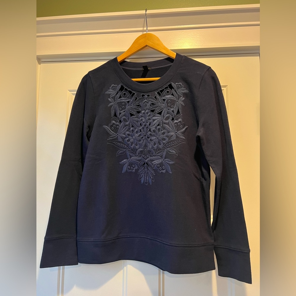 J. Crew Lace Front Sweatshirt Size Small NWOT